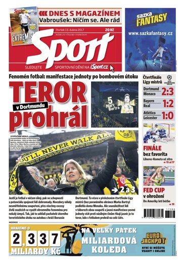 Obálka e-magazínu Sport 13.4.2017