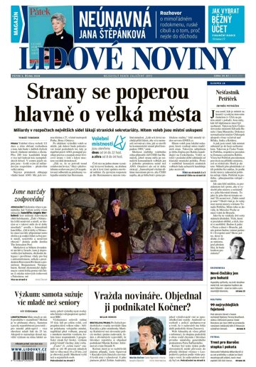 Obálka e-magazínu Lidové noviny 5.10.2018