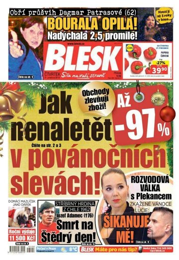 Obálka e-magazínu Blesk 27.12.2018