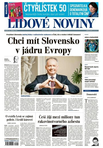 Obálka e-magazínu Lidové noviny 26.4.2019