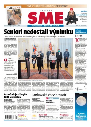 Obálka e-magazínu SME 28.10.2020