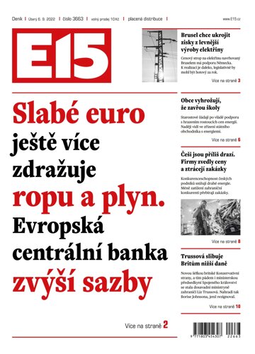 Obálka e-magazínu E15 6.9.2022