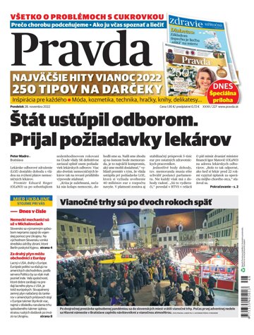 Obálka e-magazínu Pravda 28. 11. 2022
