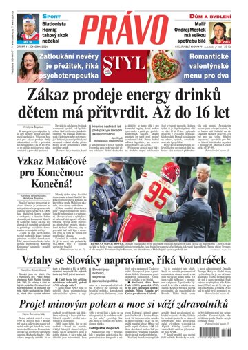 Obálka e-magazínu Deník Právo 11.2.2025