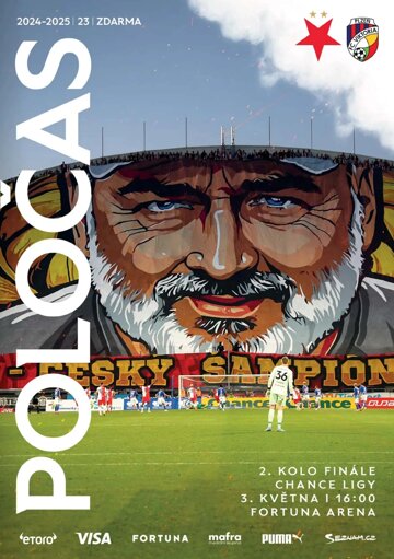 Obálka e-magazínu Poločas 25/2024č.23 Slavia – Plzeň