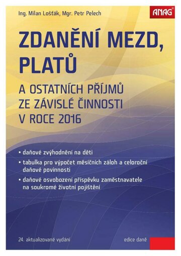Obálka e-magazínu Zdanění mezd, platů a ostatních příjmů ze závislé činnosti v roce 2016