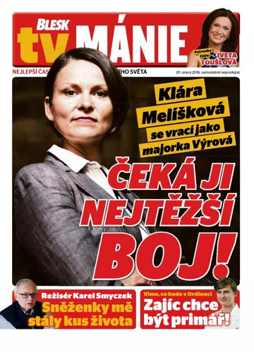 Obálka e-magazínu Blesk Tv manie 20.2.2016