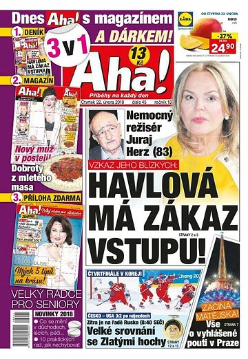 Obálka e-magazínu AHA! 22.2.2018