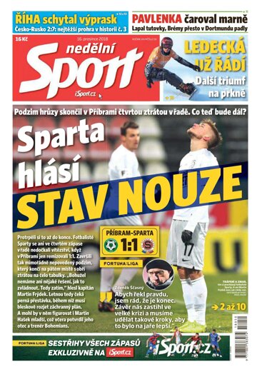 Obálka e-magazínu Nedělní Sport 16.12.2018