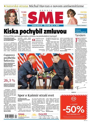 Obálka e-magazínu SME 28.2.2019