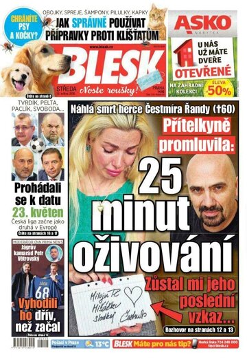 Obálka e-magazínu Blesk 13.5.2020