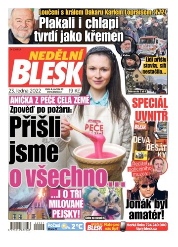 Obálka e-magazínu Nedělní Blesk 23.1.2022