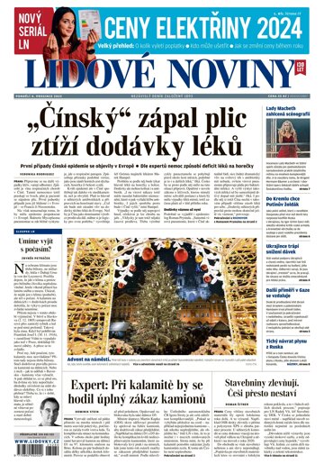 Obálka e-magazínu Lidové noviny 4.12.2023