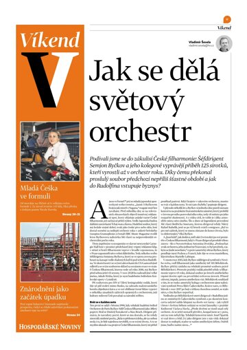 Obálka e-magazínu Hospodářské noviny - příloha Víkend 198 - 10.10.2025 Víkend