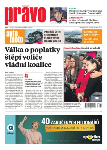 Obálka e-magazínu Deník Právo 30.10.2026