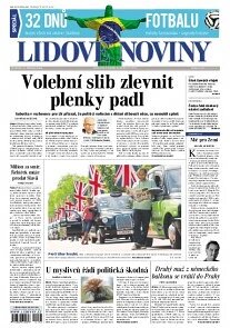 Obálka e-magazínu Lidové noviny 12.6.2014