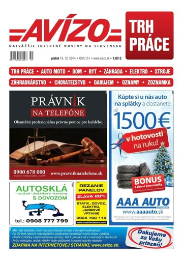 Obálka e-magazínu Avízo 151 (19.12.2014)