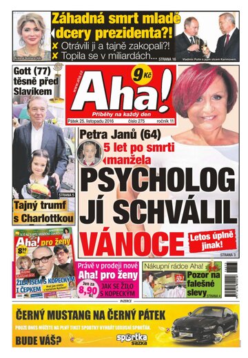 Obálka e-magazínu AHA! 25.11.2016