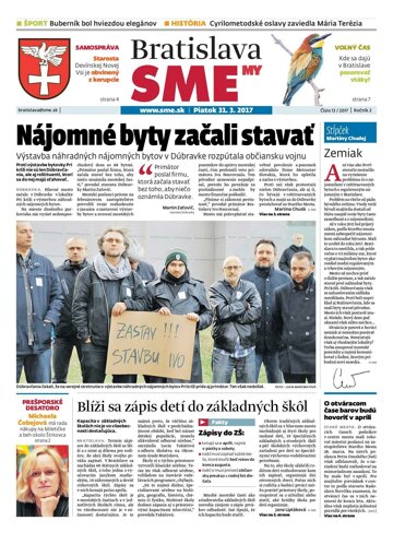 Obálka e-magazínu SME MY Bratislava 31/3/2017