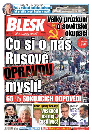 Obálka e-magazínu Blesk 21.8.2018