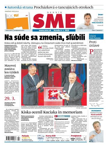 Obálka e-magazínu SME 9.1.2019
