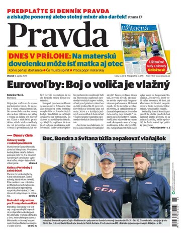 Obálka e-magazínu Pravda 9. 4. 2019