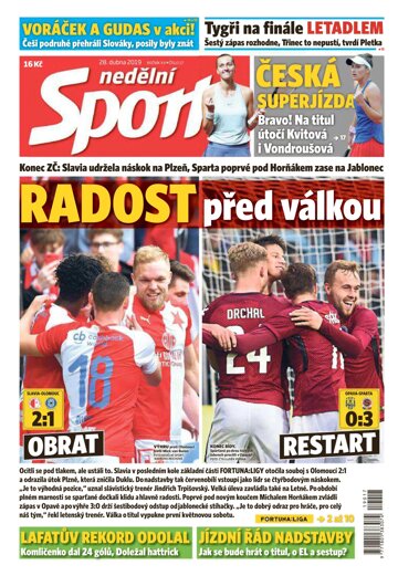 Obálka e-magazínu Nedělní Sport 28.4.2019