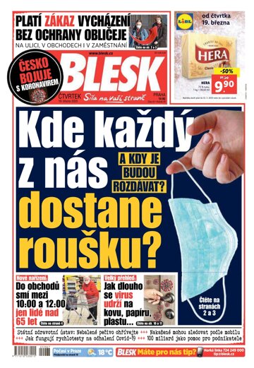 Obálka e-magazínu Blesk 19.3.2020