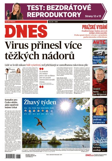 Obálka e-magazínu MF Dnes 28.7.2020