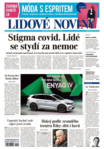 Obálka e-magazínu Lidové noviny 2.9.2020