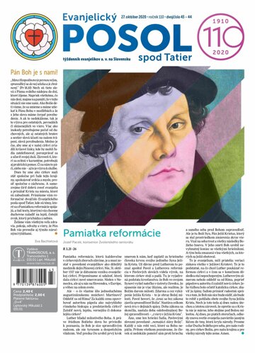 Obálka e-magazínu Evanjelický posol spod Tatier 43.44.2020