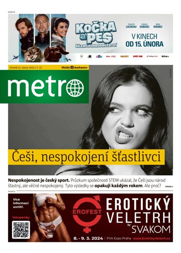 Obálka e-magazínu deník METRO 15.2.2024