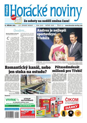 Obálka e-magazínu Horácké Noviny 13/2025