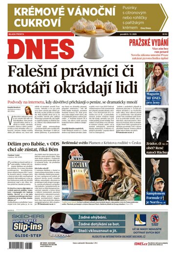 Obálka e-magazínu MF Dnes 8.12.2025