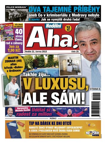 Obálka e-magazínu Nedělní AHA! 21.6.2015
