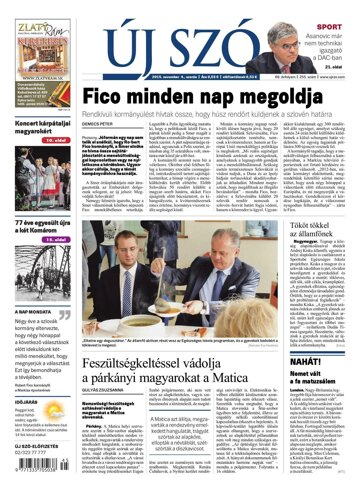 Obálka e-magazínu Új Szó 4.11.2015