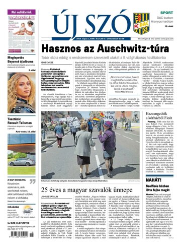 Obálka e-magazínu Új Szó 2.5.2016