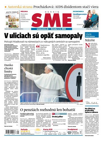 Obálka e-magazínu SME 3.8.2016