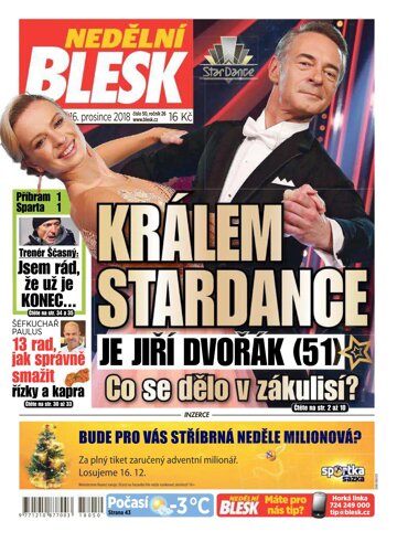 Obálka e-magazínu Nedělní Blesk 16.12.2018