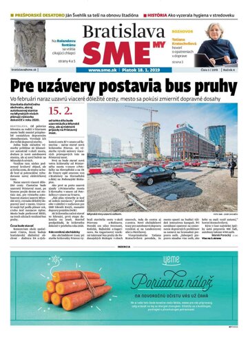 Obálka e-magazínu SME MY Bratislava 18/1/2019