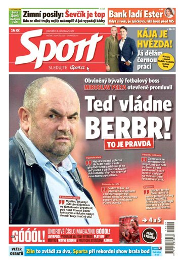 Obálka e-magazínu Sport 4.2.2019