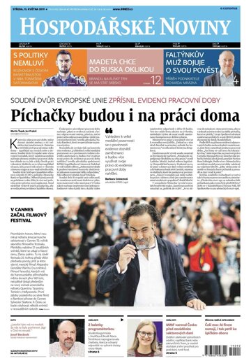 Obálka e-magazínu Hospodářské noviny 092 - 15.5.2019