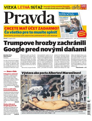 Obálka e-magazínu Pravda 13.8.2019