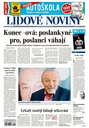 Obálka e-magazínu Lidové noviny 13.9.2019