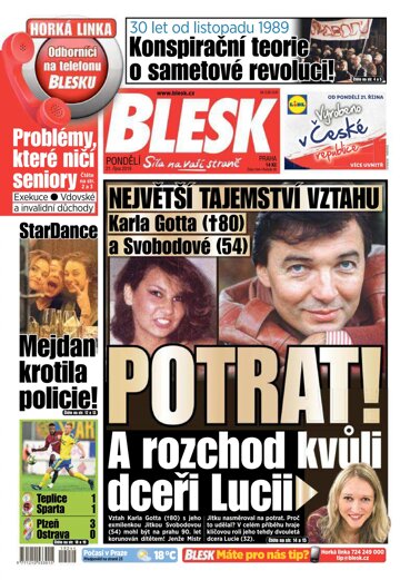 Obálka e-magazínu Blesk 21.10.2019