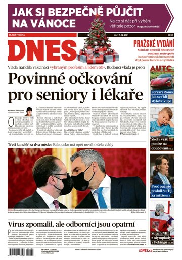 Obálka e-magazínu MF Dnes 7.12.2021