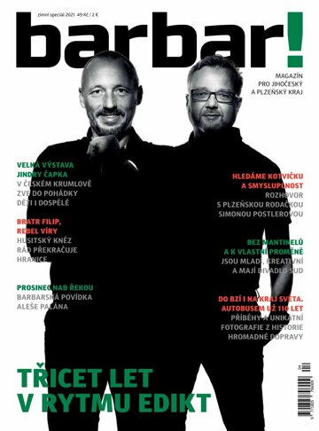 Obálka e-magazínu Barbar! zimní speciál 2021