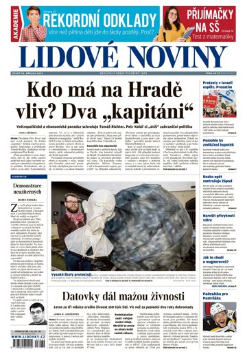 Obálka e-magazínu Lidové noviny 28.3.2023