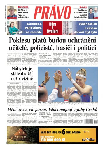Obálka e-magazínu Deník Právo 8.11.2023