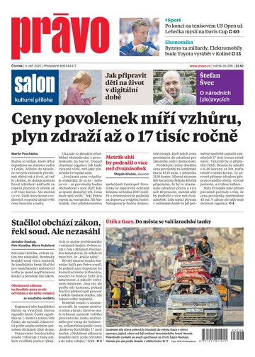 Obálka e-magazínu Deník Právo 4.9.2025